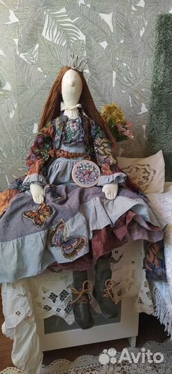 Большая интерьерная кукла Тильда. Рост 1 метр