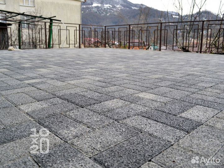 Тротуарная плитка, газонная решетка, бордюры