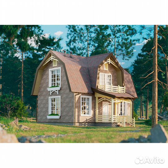 Фасадная панель Docke Premium Burg 946х445 мм Земляной