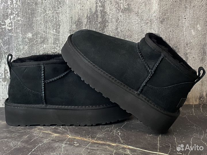 Ботинки UGG Classic Ultra Mini Platform Black