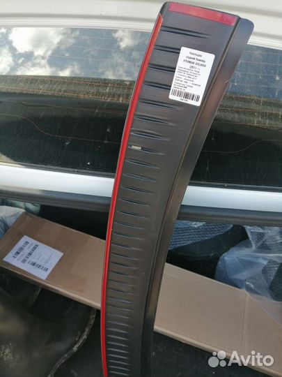 Накладка на задний бампер Хендай Солярис 2 с 2017