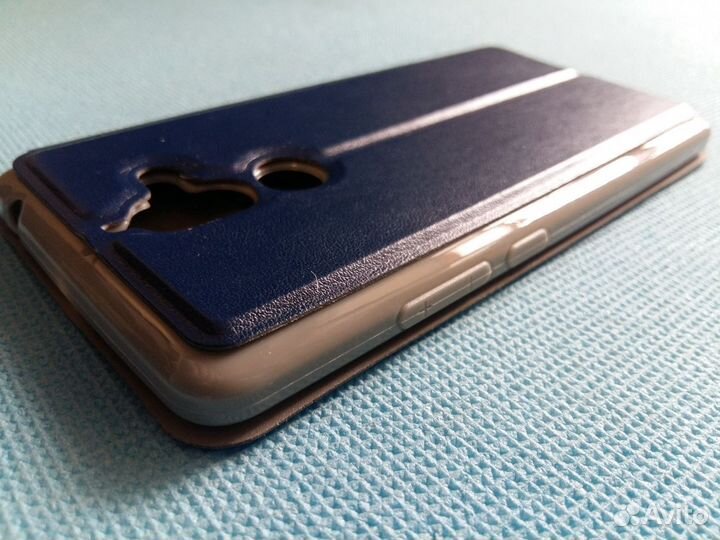 Магнитный Чехол-книжка для Nokia 7 Plus (Синий)