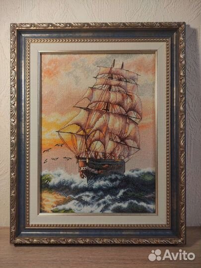 Картина Фрегат на закате