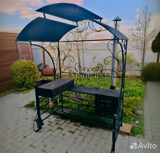 Мангал с крышей