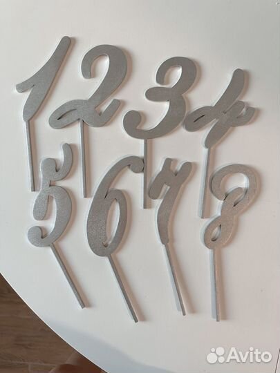Цифры деревянные
