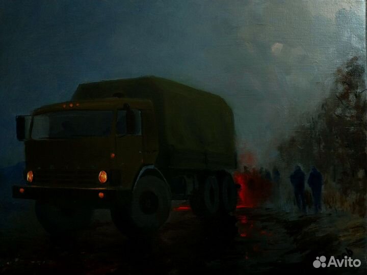 Картина маслом на холсте лнр