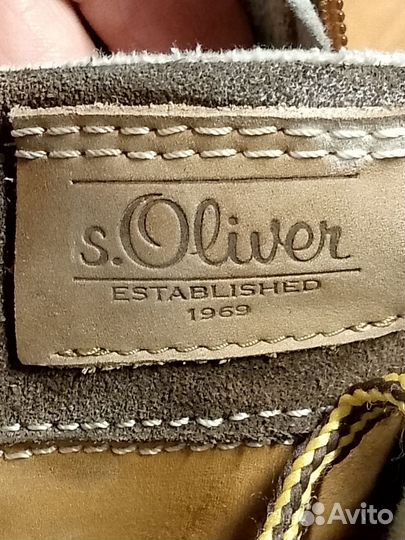 Ботинки кожаные 38р., фирменные S Oliver