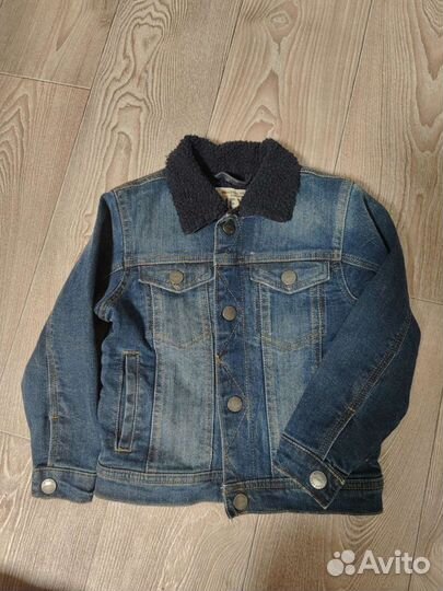 Куртка утепленная джинсовая next р 104