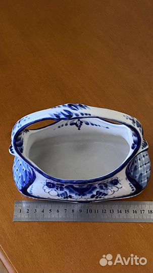 Конфетница - корзинка Гжель