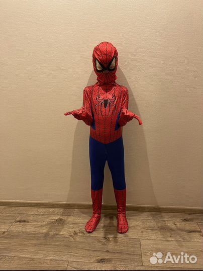 Костюм человека паука 120см +маска и перчатка