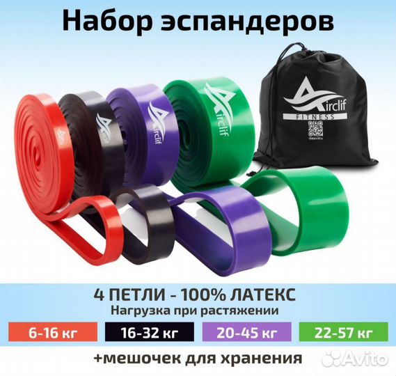 Резинки для фитнеса, резинки для подтягивания