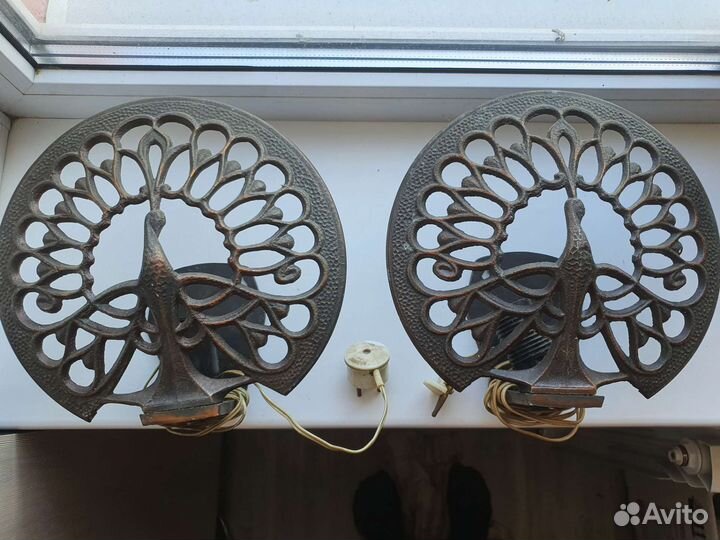 Настенный светильник павлин СССР