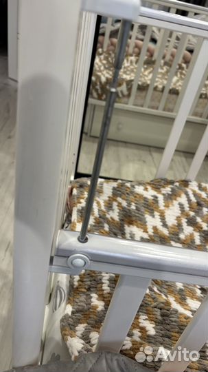 Детская кроватка 120х60 с маятником и ящиком