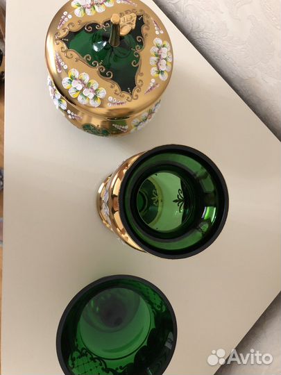 Ваза, конфетница богемия чехия оригинал 90-х