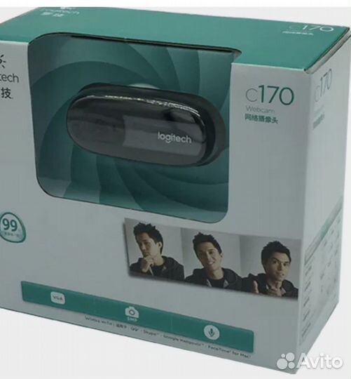 Веб-камера Logitech C170 с микрофоном, HD Plug