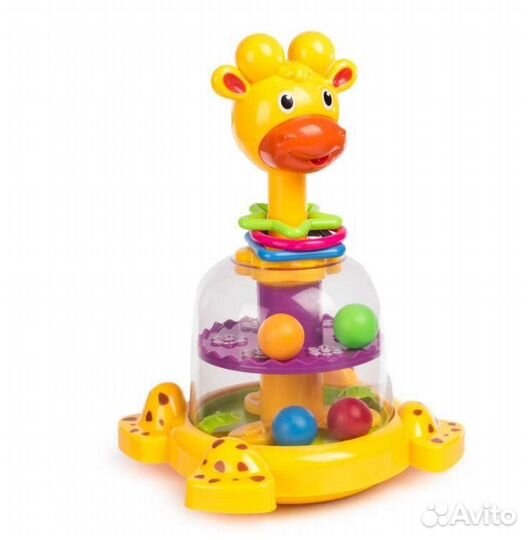 Развивающая игрушка BabyGo Жираф с вертушкой