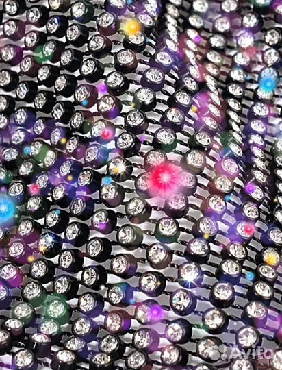 Маска из страз многоразовая для лица дышащая