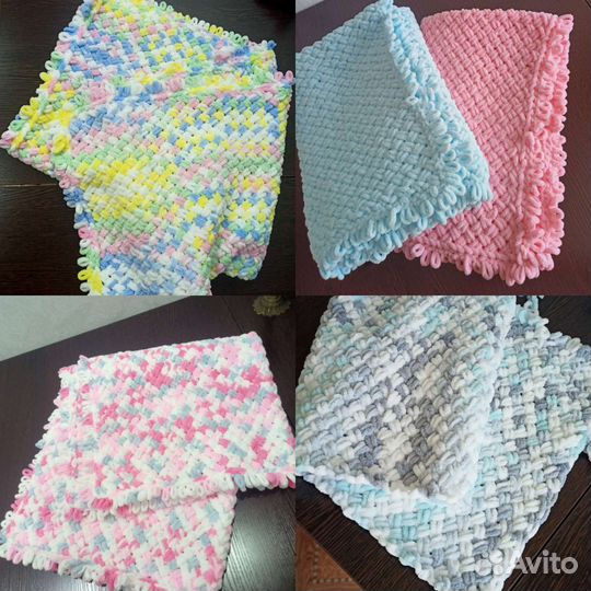 Плед детский вязаный ручная работа