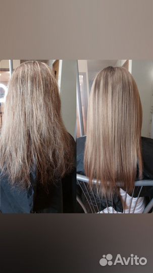 Кератиновое выпрямление волос