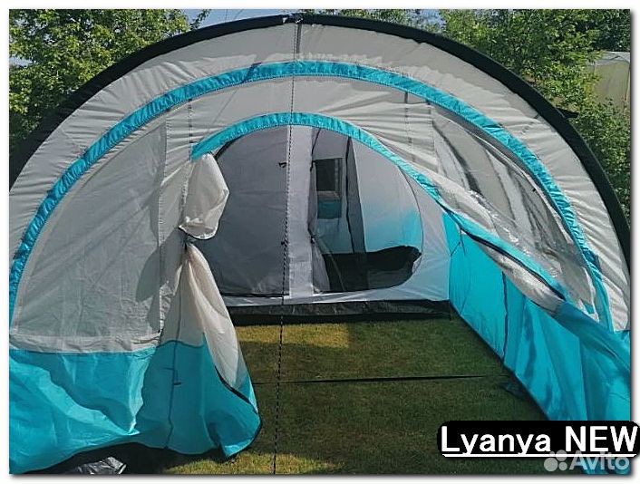 Палатка 4 местная с тамбуром новая