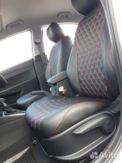 Авточехлы из экокожи (установка)