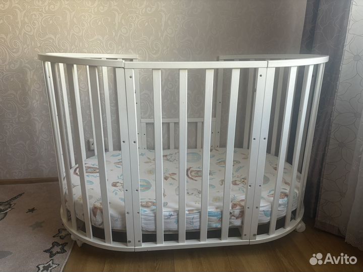 Детская кровать трансформер круглая