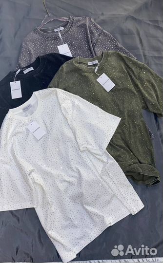Футболка в стразах Balenciaga