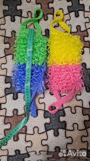 Мочалка вязаная детская