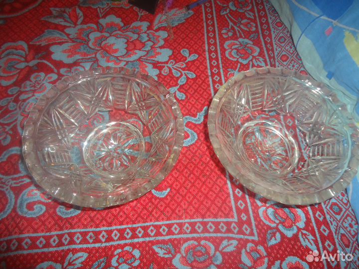 Салатники и стопки СССР хрустальные