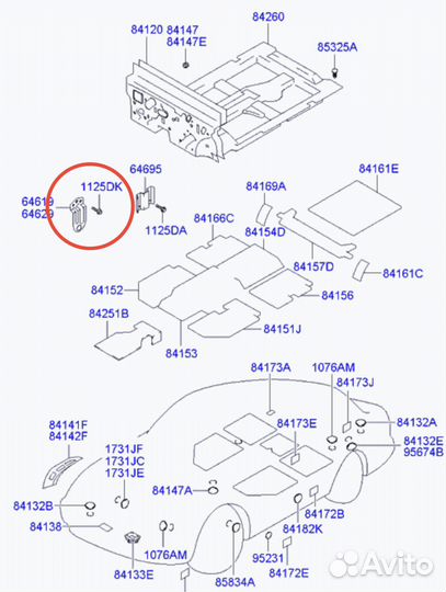 Буксировочная петля Hyundai Accent Tagaz Акцент