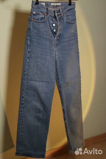 Джинсы Levi's 501 ribcage straight женские Левайс
