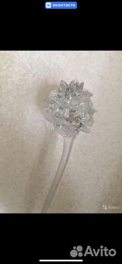 Хрустальные розы и вазочка