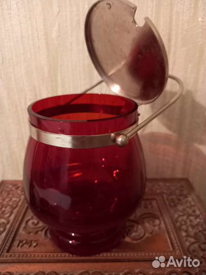Сахарницы рубиновое стекло СССР