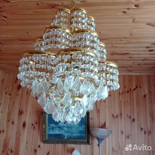 Люстра хрустальная Чехословакия Ретро