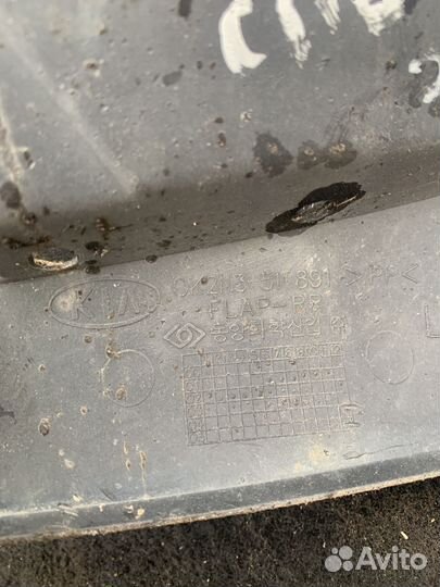 Брызговик задний левый kia spectra