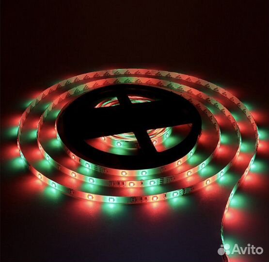 Цветеая диодная лента RGB с пультом