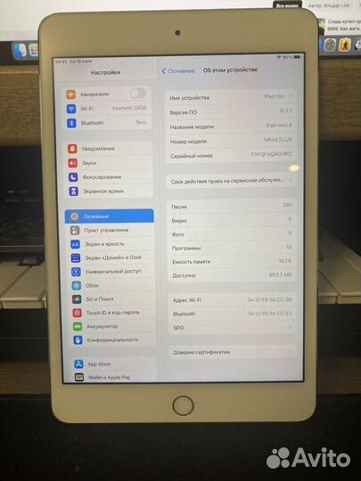 iPad mini 4 16gb