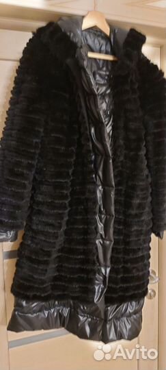 Пальто меховое(норка+кролик) р-р 50