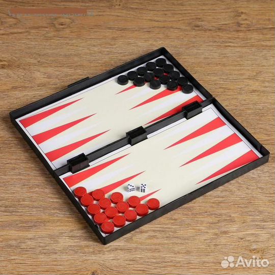 Шашки, шахматы, нарды 3в1 магнитные