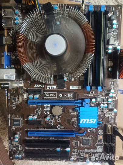 Материнская плата 1155 msi z77a-g41 с дефектом