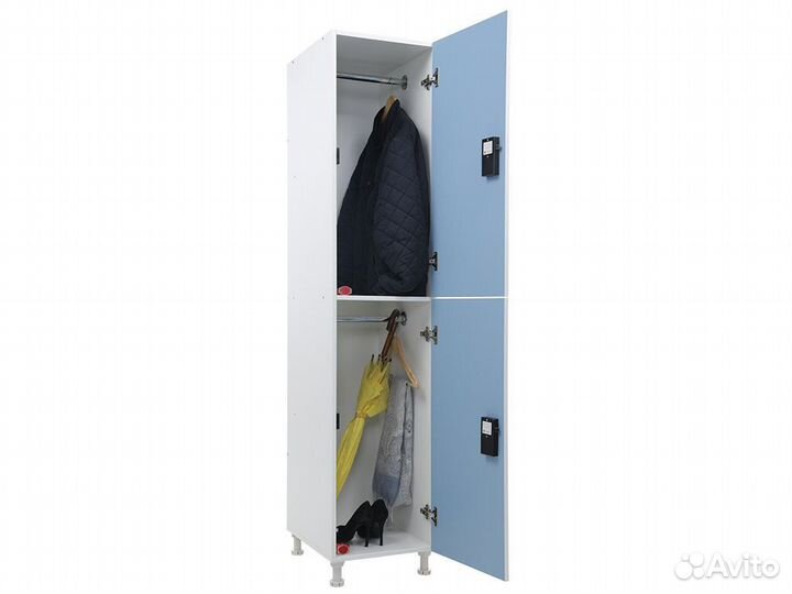 Шкаф для раздевалок WL 12-40 EL голубой/белый