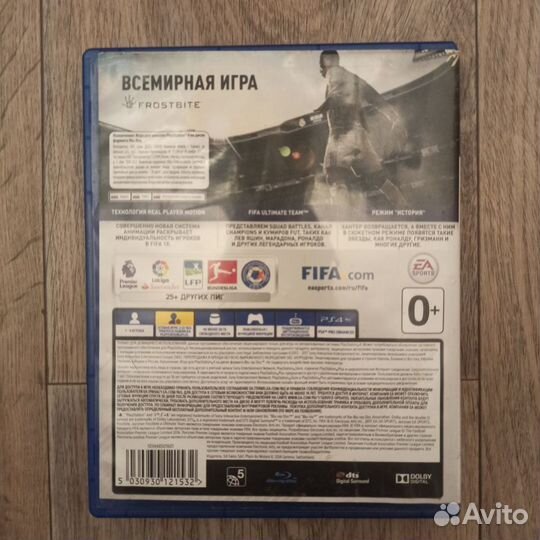 Диск FIFA 18 на PlayStation 4