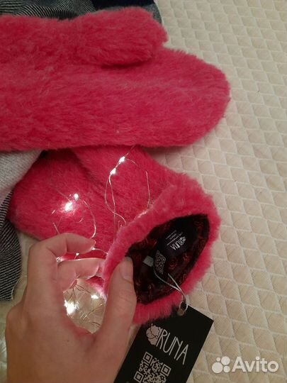 Варежки из эко-меха (шерсть нат.)