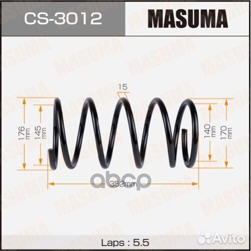 Пружина подвески masuma front mitsubishi lancer