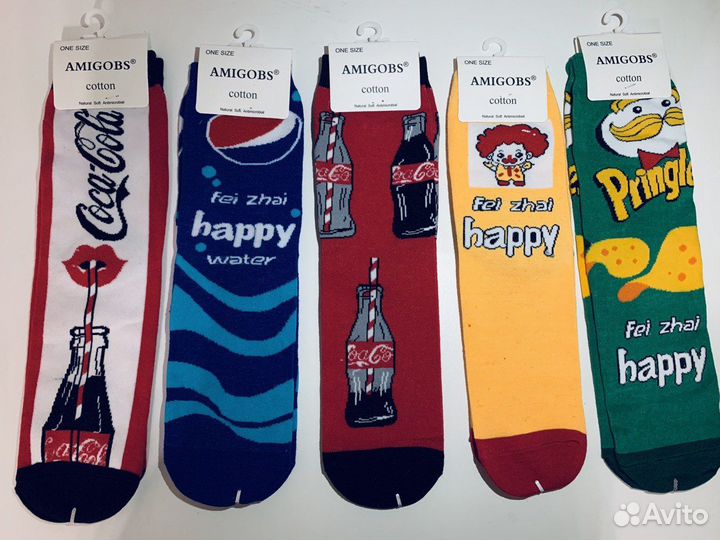 Носки с принтами, длинные. Лучшее качество