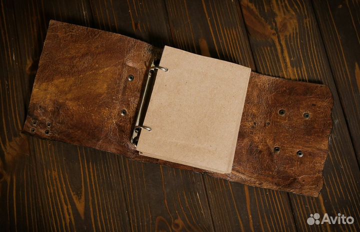 Блокнот А6 состаренная кожа