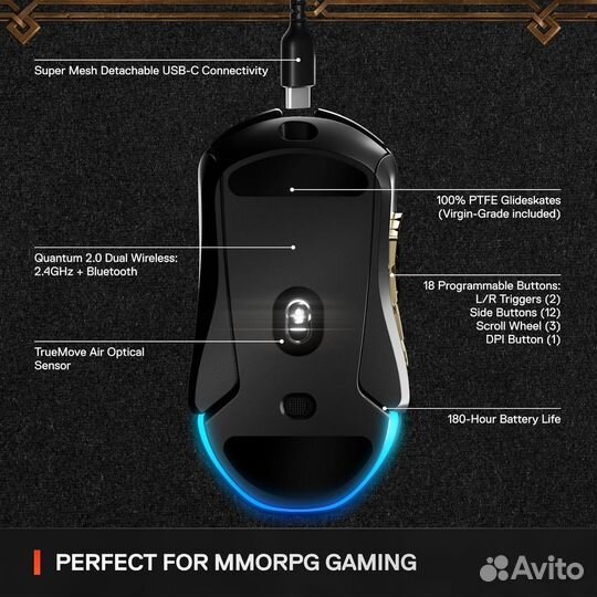 Мышь Aerox 9 Wireless World of Warcraft Edition