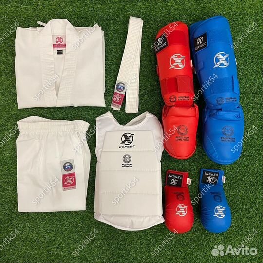 Карате фкр WKF Кимоно, защита ног, жилет, рук