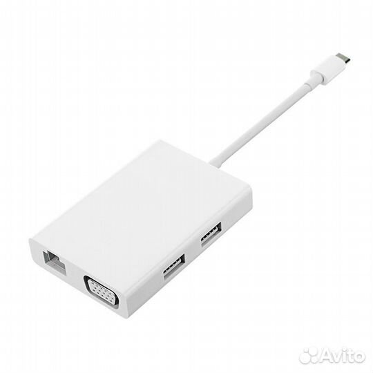 Адаптер Xiaomi Type-C/Type-C, 2USB, VGA, LAN