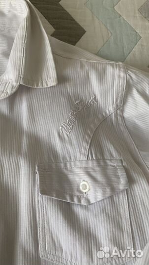 Рубашка для мальчика белая 140